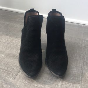 Lucky Brand Black perforated booties. Size 7.5